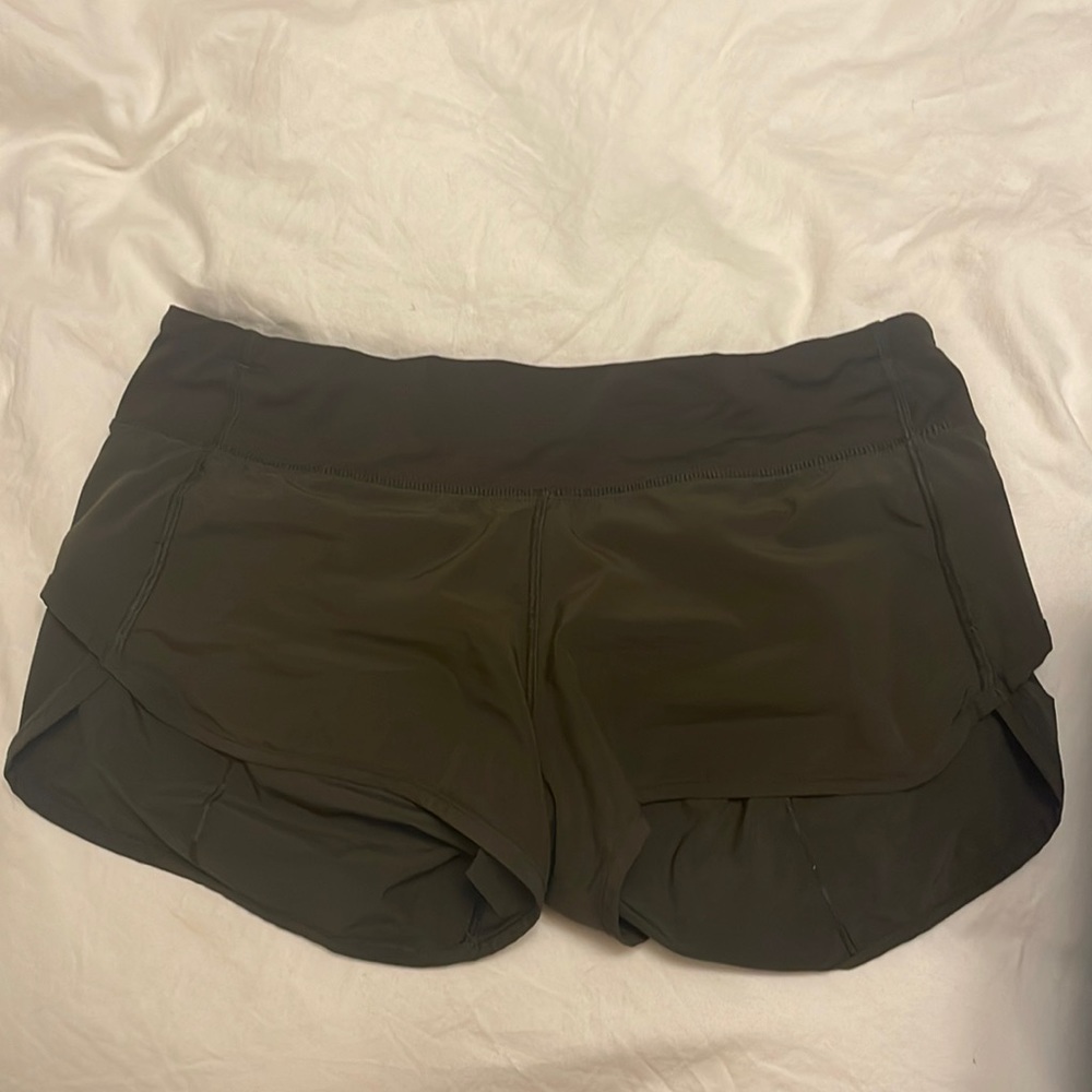 Dark green Lulu lemon running shorts
